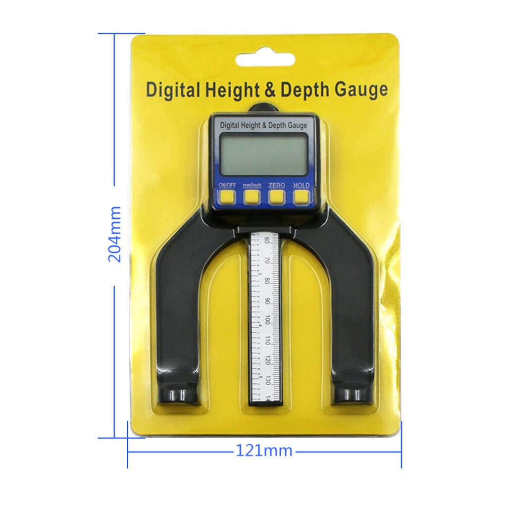 Digital Display Height Gauge Electronic Depth Meter Ruler Woodworking Measuring Tools 0-80mm Range