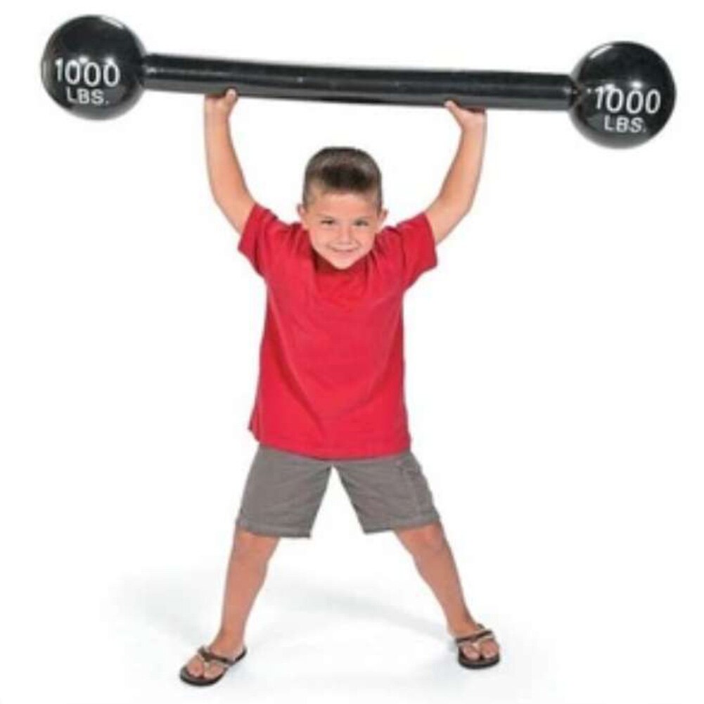 Opblaasbare halterstang, 120cm opblaasbare halters, opblaasbaar speelgoed voor kinderen, buitenspel, foto, optreden, feestdecoratie