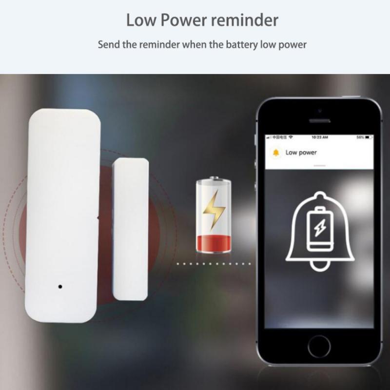 Tuya Smart WiFi Door Sensor Open/Closed Detectors Compatible With Alexa Google Home SmartLife APP Security Alarm Door Sensor