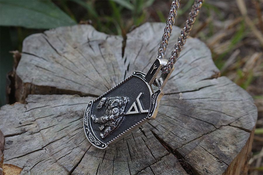 lanseis 1pcs viking Veles symbol.Weles.Slavic pendant norse slavic pendant men necklace wealth talisman jew