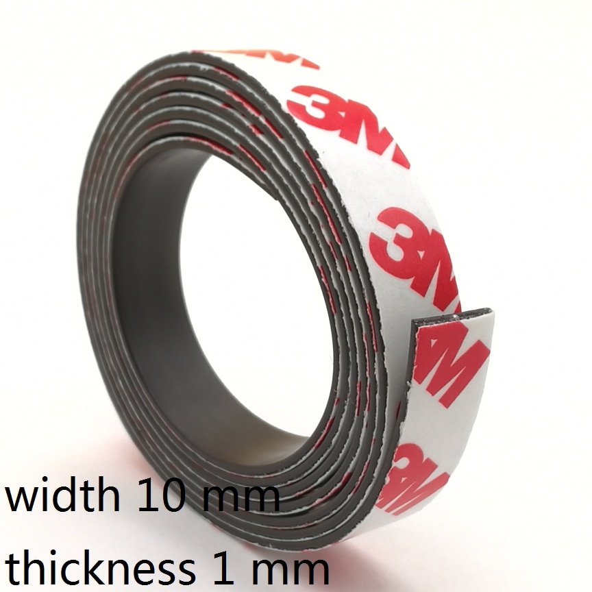 1 Meter/partij Rubber Magneet 10*1 Mm Zelfklevende Flexibele Magnetische Strip Rubber Magneet Tape Breedte 10 Mm Dikte 1 Mm 10X1 Mm