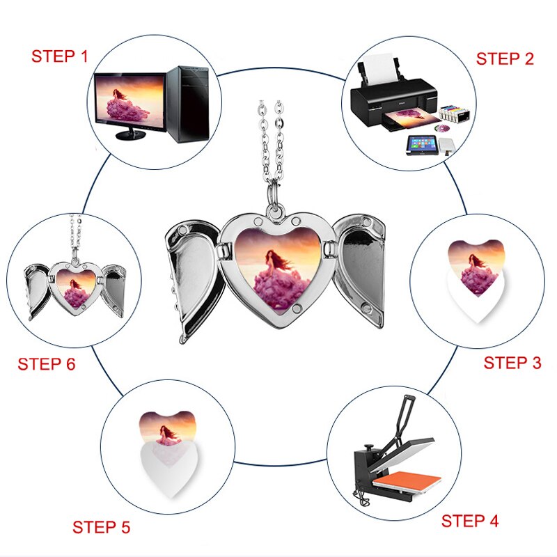 5PCS Bulk Blank Sublimation Vanity Mirror with Aluminum Plates for Heat Press Transfer Sublimation Products