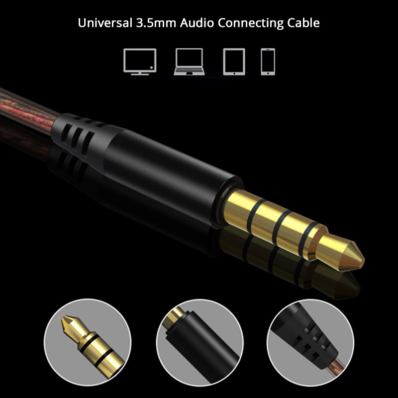 Dubbele dynamische driver oordopjes 3.5mm in-ear oordopjes 4 speakers hifi bas stereo sport oordopjes met microfoon