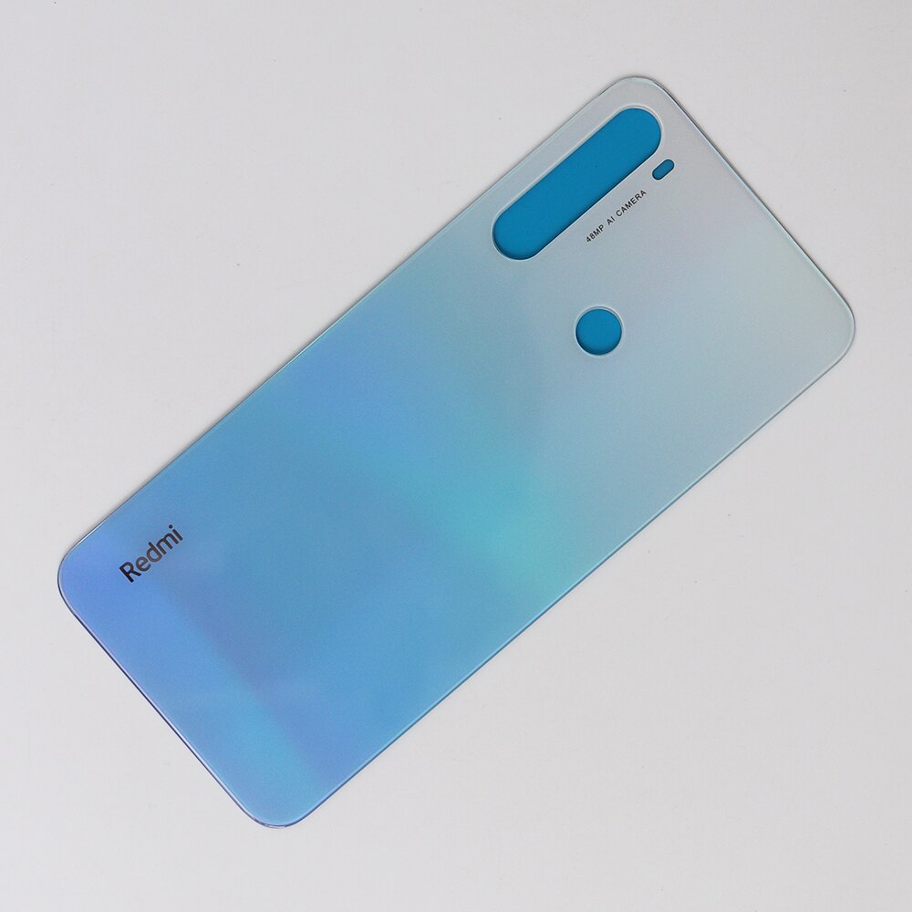 Note 8t originalt bagglascover til xiaomi redmi note 8t ,  bagdør udskiftning hårdt batterikasse, baghuscover: Hvid