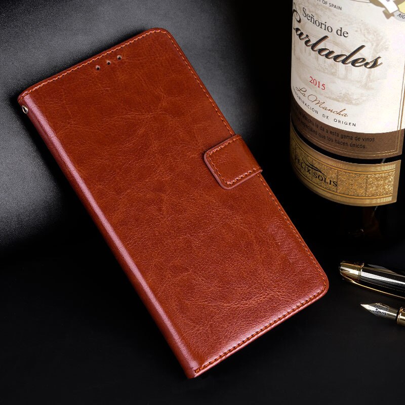 Voor Inoi 2 Lite 2 Lite Phone Bag Case Coque Wallet Luxe Flip Case Voor Funda Inoi 2 Lite 5.0 "Case Cover Met Card Pocket: For Inoi 2 Lite / CXTP Brown