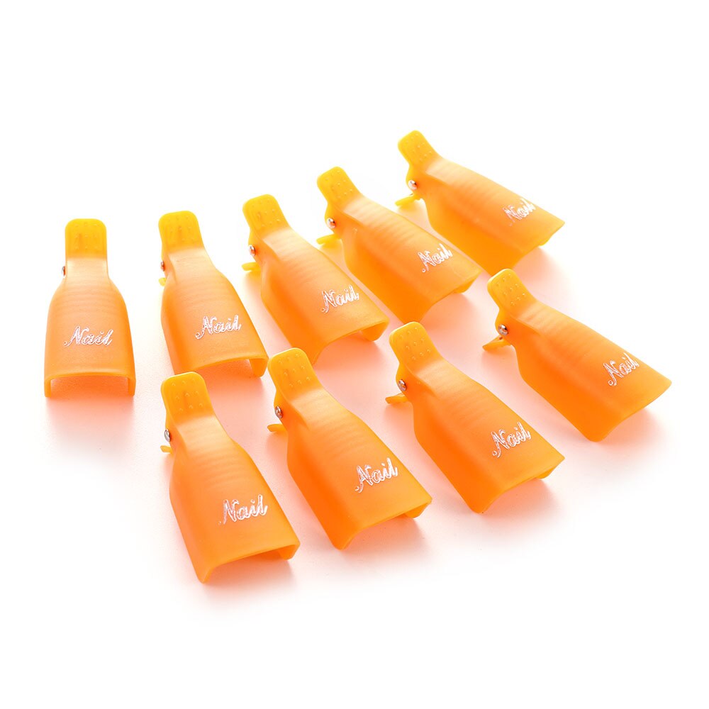 10 Stks/zak Nagellak Remover Set Plastic Hand Nail Soak Off Uv Gel Clip Cap Benodigdheden Voor Professionals Gereedschap manicure