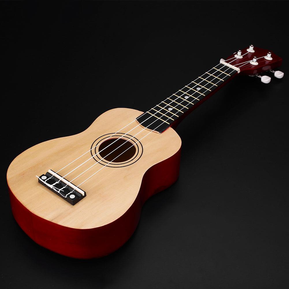 Houten Ukulele Kleine Gitaar 21 "Hawaiian Uke Ukelele Houten Muziekinstrument 4 Strings Soprano