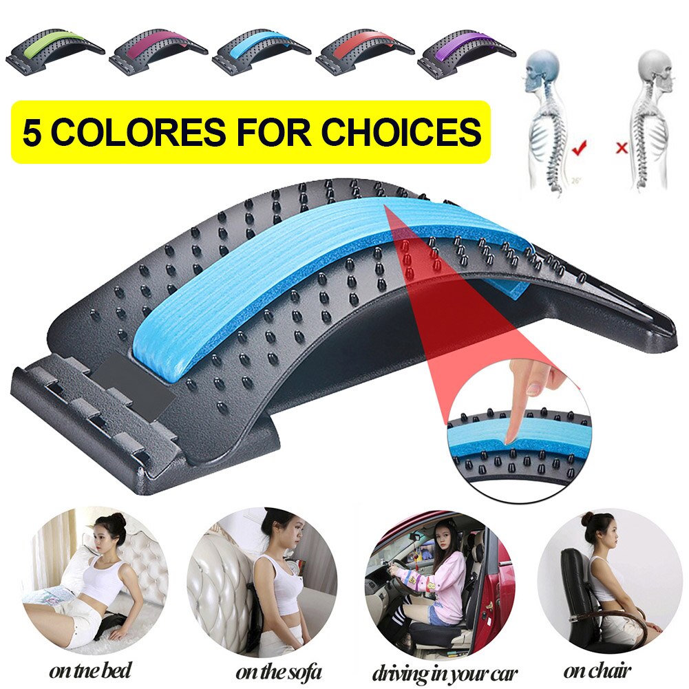 1pc ryg stretch udstyr ryg massager båre fitness lændestøtte afslapning mate rygsøjlen smertelindring massageador