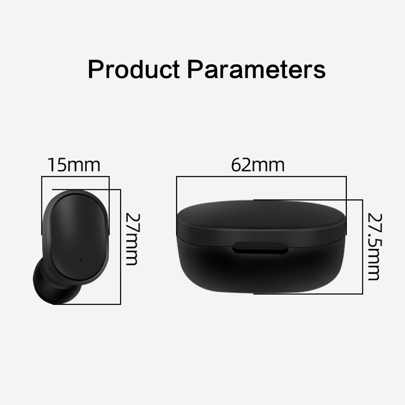 A6S 5.0 Bluetooth Headsets Voor Redmi Air Dots Draadloze Oordopjes TWS Oortelefoon Noise Cancelling Microfoon voor Xiaomi iPhone Huawei Samsun