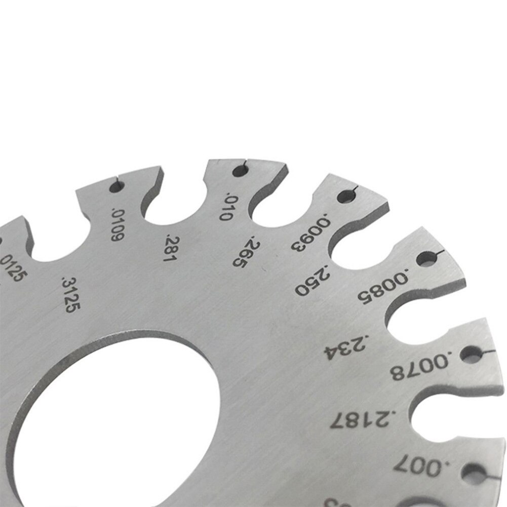 Awg swg dikte draagbare hoge nauwkeurigheid roestvrijstalen meetinstrument diameter zilveren lasinspectie 0-36 ronde draadmeter