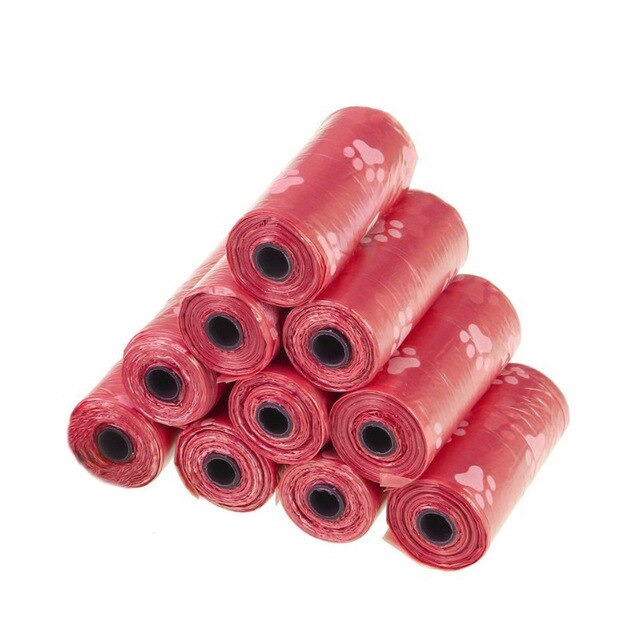 50Rolls Dog Poop Bags Pet Waste Garbage Bags Biodegradable Outdoor Carrier Holder Dispenser Clean Pick up Tools Pet Accessories: red 50rolls