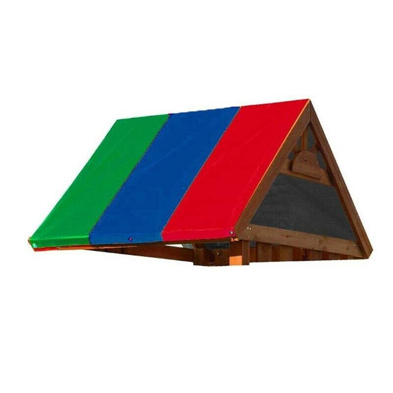 Colorful Striped Canopy Swingset Kids Playhouse Playground Waterproof Tarp Roof