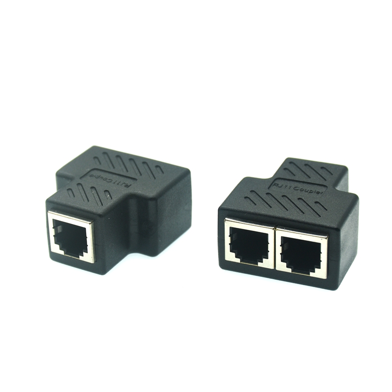 1PCS RJ11 6P6C 6P4C 6P2C Female To Female 1 to 2 Splitter PCB Connection Telephone Cable Coupter