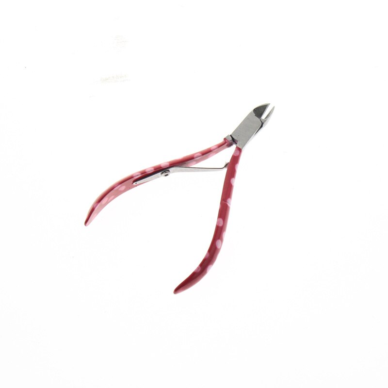 10.2cm Red Handle Stainless Steel Dead Skin Nail Cuticle Nipper Scissor Cutter Trimmer Tool