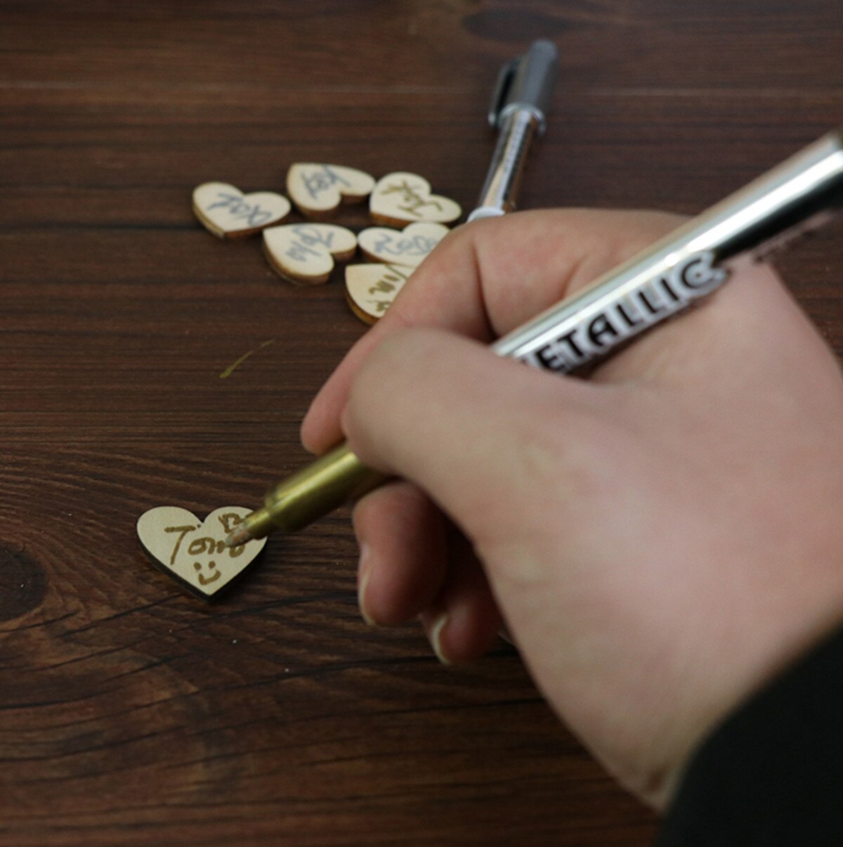 Hjärtform bröllop gästbok dekoration rustik godis hjärtlåda bröllopslåda 3d gästbok trälåda