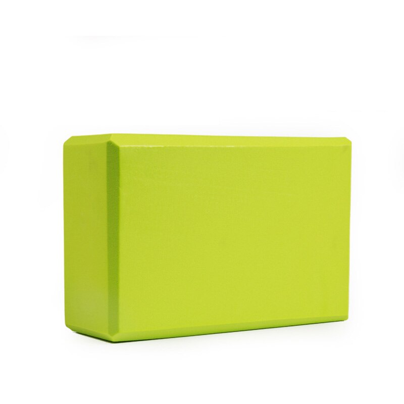 EVA Gym Blocks Foam Brick Yoga Pillow Cushion Stretching Body Shaping Yoga Blocks Training Exercise Fitness Set Tool: green