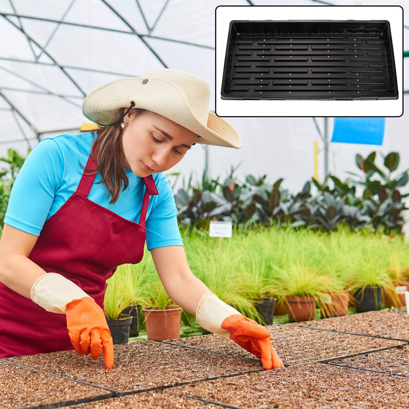 Durable Seed Starter Growing Trays kit Flowers Seedlings Plants Base