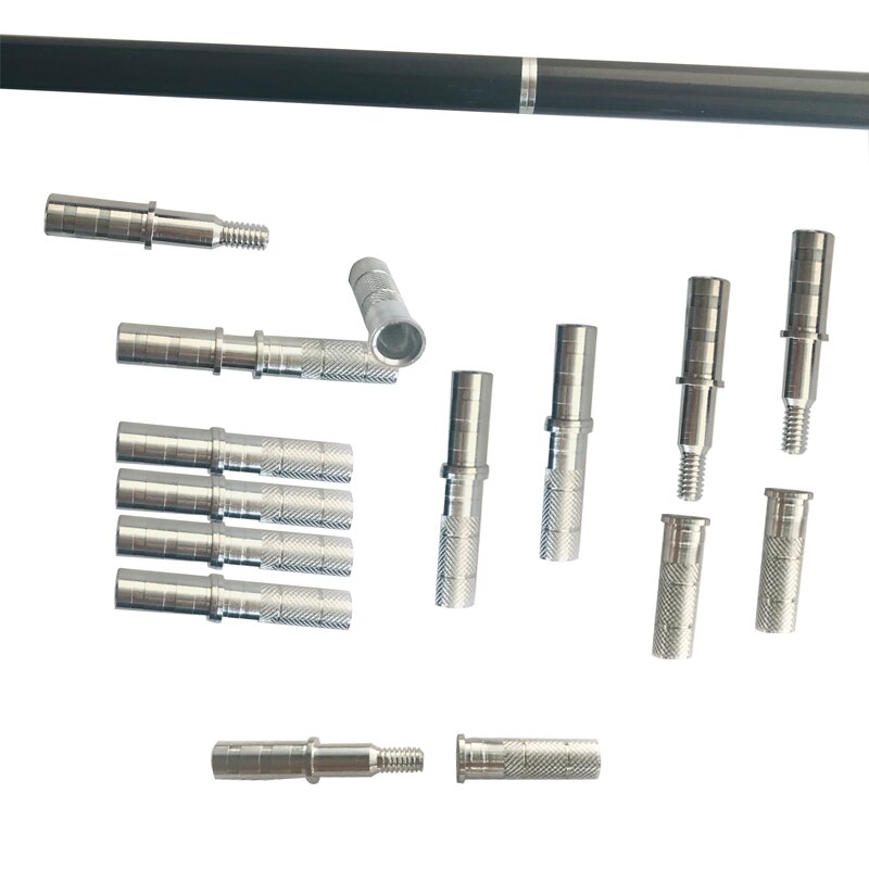Linkboy – connecteur de flèche pour tir à l&#39;arc, en aluminium, insérer une flèche pour arbre de flèche à démonter, id6.2 mm OD7.6mm