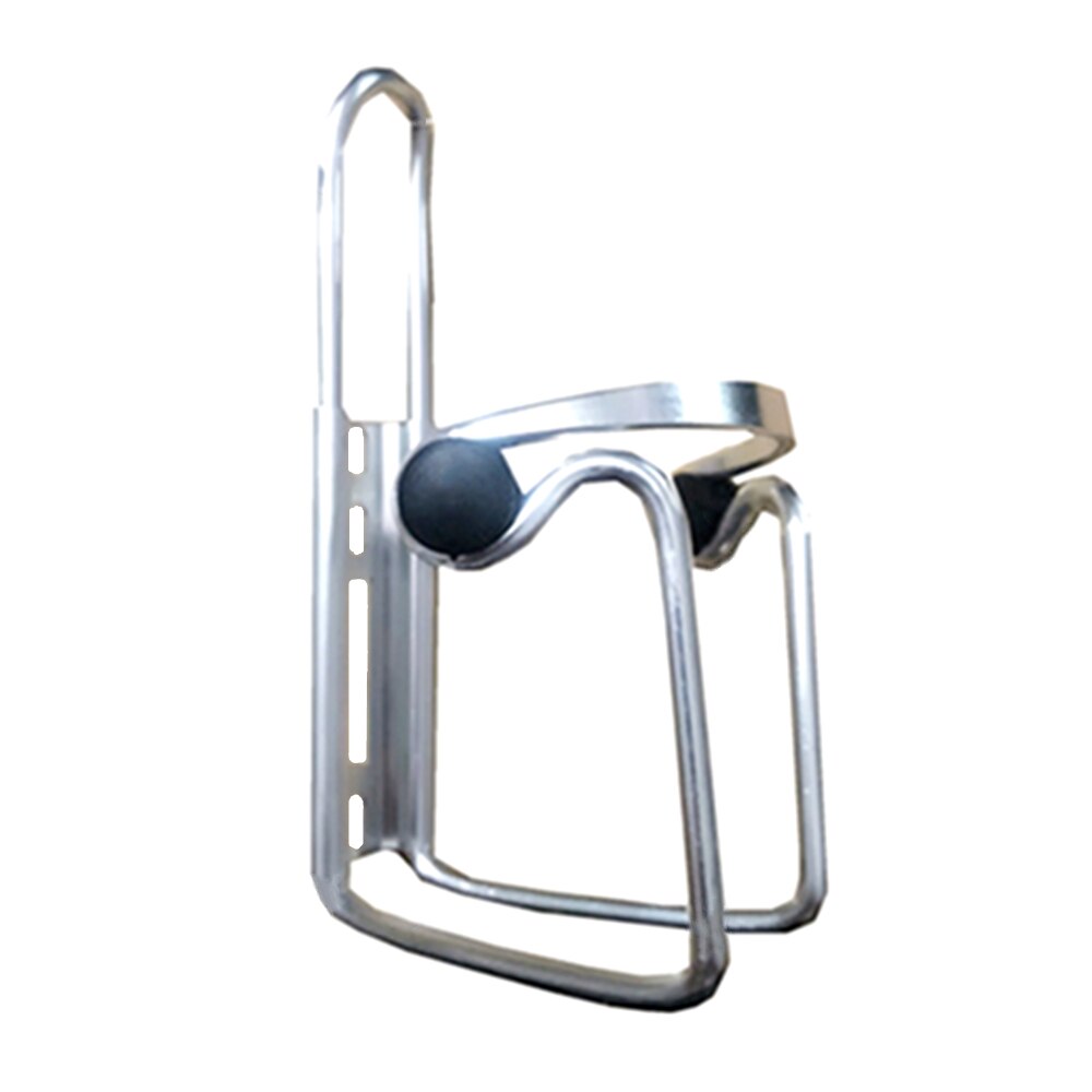 Mtb fiets waterfleshouder aluminiumlegering mountainbike bidonhouder beugel fietsdrank waterbekerhouder accessoires: Zilver