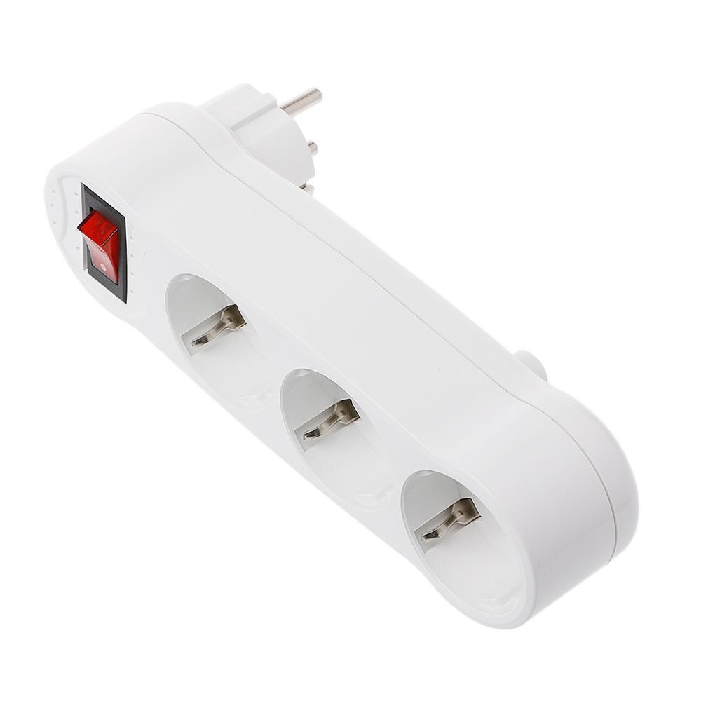 EU Power Adapter Socket - 1 to 3 Way Conversion Plug - 16A - Overload & Surge Protection