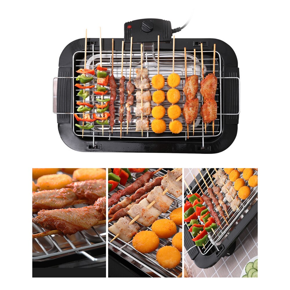 Smokeless Electric Grill Portable Tabletop Grill Kitchen BBQ Grills Tabletop Grill BBQ Smokeless Charcoal Grill for Camping