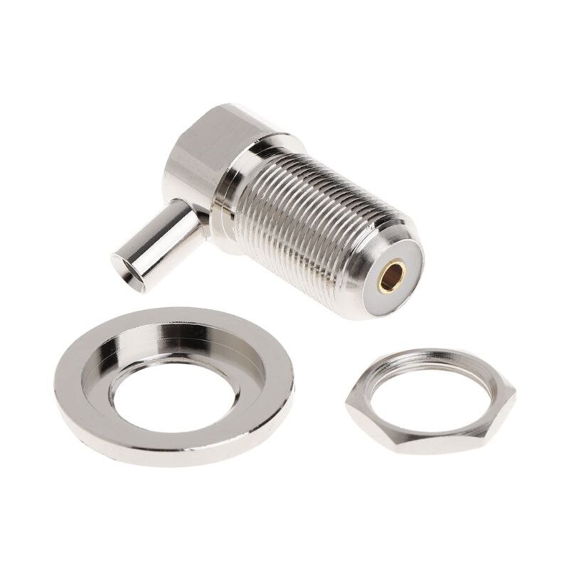 Conector RF de ángulo recto, conector UHF hembra para RG58 RG142 LMR195, Cable Coaxial N7MC, SO239