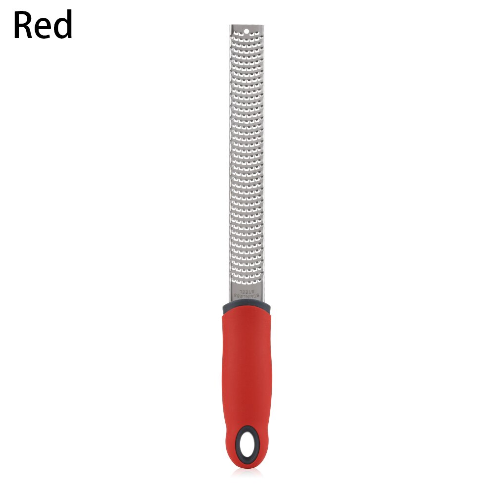 1pc microplane kaasraspen roestvrij staal citrus citroenrasp kaasrasp fruit groenteschiller keukengadgets: Rood