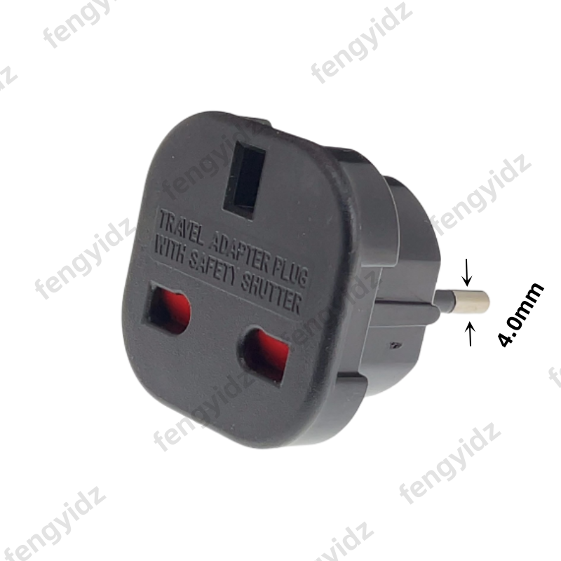 EU Plug Adapter AU UK US To EU Euro Plug Adapter Converter European Travel Adapter Australia USA CN to EU Electric Socket Outlet: WHITE / UK Plug