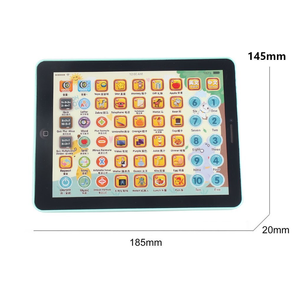 Baby Kids Touch Tablet Pad Educatief Speelgoed Vroege Leren Lezen Engels Chinese Digitale Machine Voor Kinderen Tablet Infantil