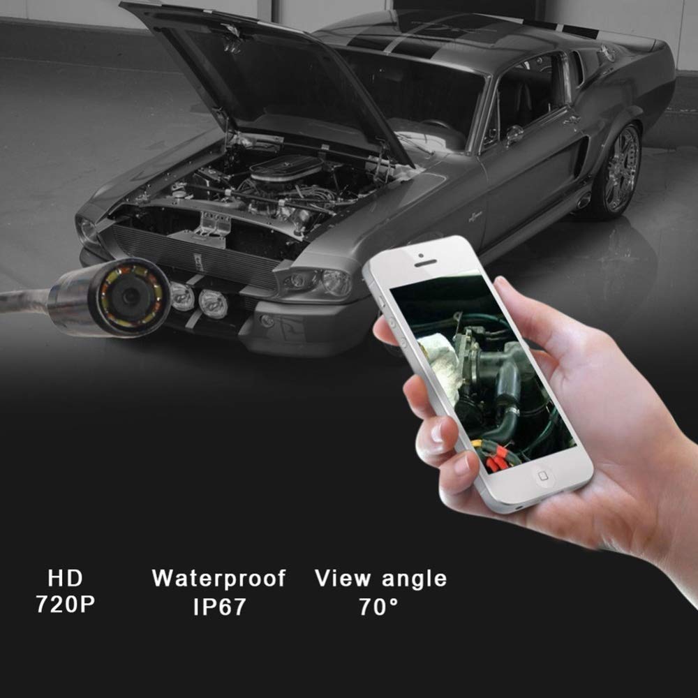 WiFi Endoscoop Waterdichte HD Snake Kabel Inspectie Camera Draadloze Borescope Zachte Draad voor Android IOS Smartphone PC Laptop