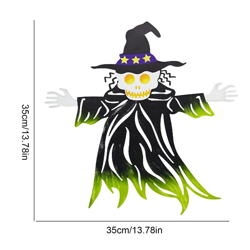 Halloween zombie muurdecoratie, halloween horror pompoen sculptuur, schedel bord, muurdecoratie voor thuis.: Wit
