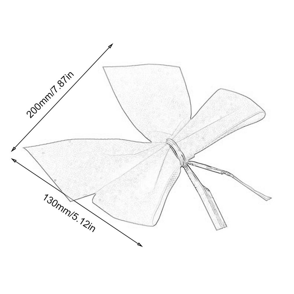 Grote vlinderdas glitter rood zilver goud kerstlint strik kerstboom strikken decoratie handgemaakte kerstversiering