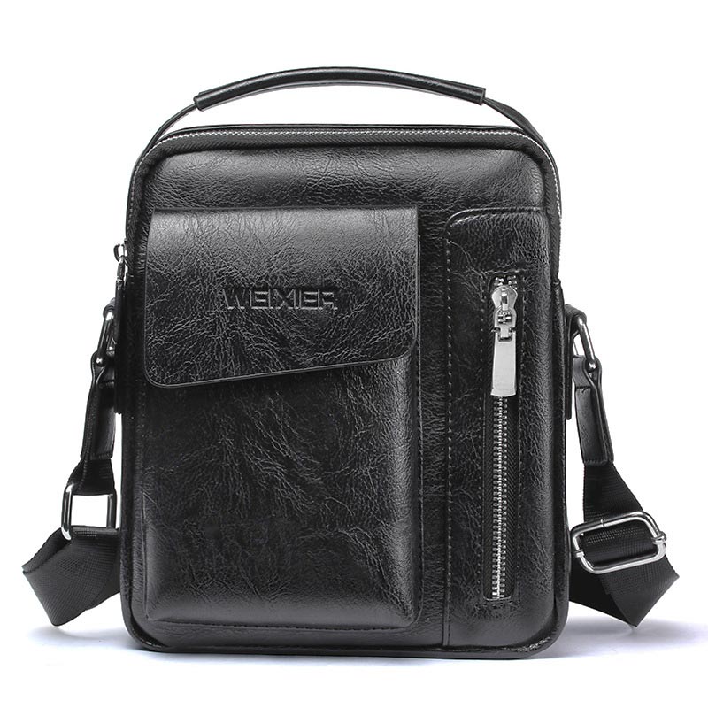 Männer tasche leder messenger tasche männer vintage casual männer schulter taschen zipper mann handtaschen tote tasche männlichen