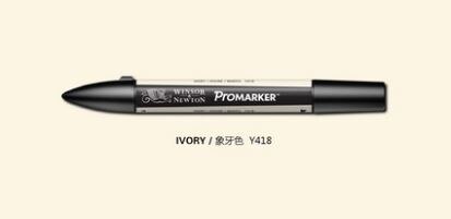 Marcador gráfico Winsor & Newton ProMarker de doble punta gris y negro: Ivory