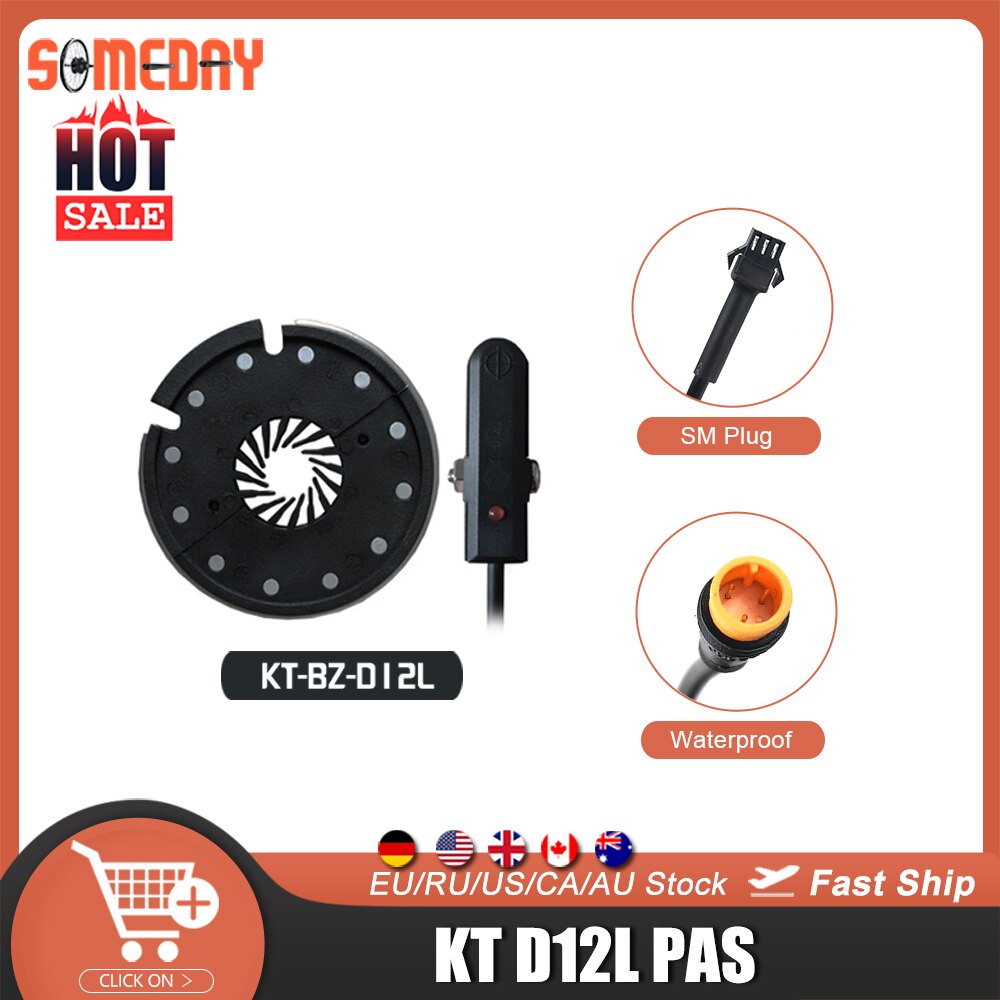 Kunteng KT-D12 Double Hall 12 Magents Assistant de pédale capteur demi-moitié gauche PAS pour vélos électriques