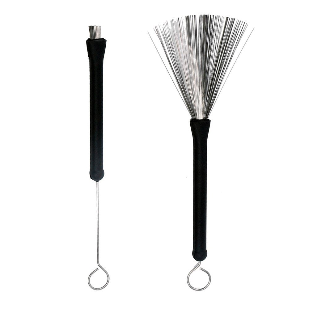 Drum Accessories Set Kit Containing Retractable Wire Brushes 5A Maple Wood Drumsticks Mallets Carrying Bag Percussion Instrument