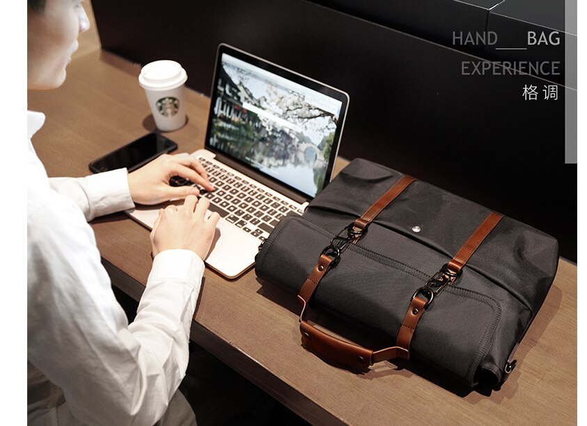 Large Retro Waterproof Business Briefcases Male Crossbody Shoulder Laptop Messenger Bags Travel Casual Handbag D256