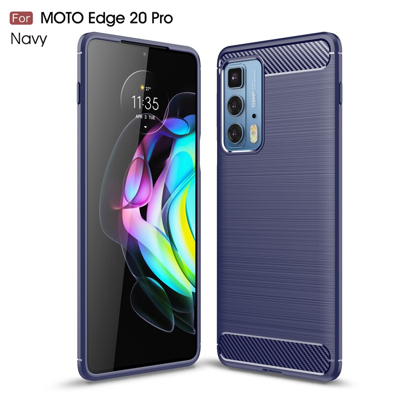 Schutzhülle aus stoßfestem, weichem silikon für motorola Kante s Profi: Motorola Kante 20 Profi / Blau