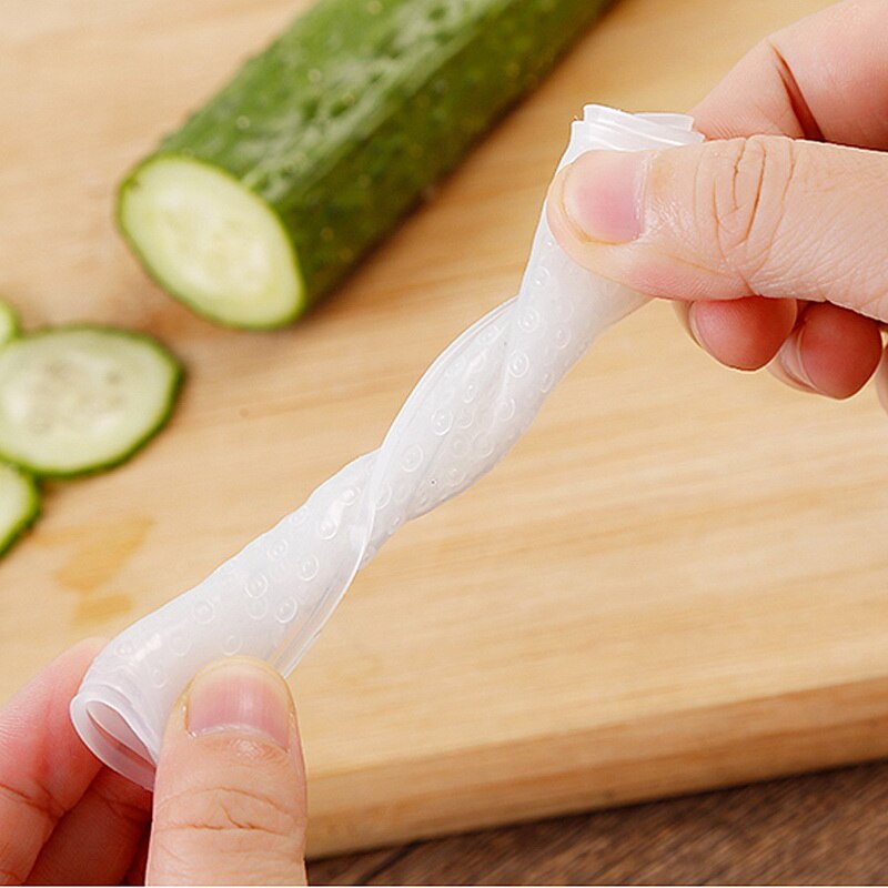 Film alimentaire en Silicone Transparent | 4 pièces, récipient pour aliments frais, scellé, couvercle sous vide extensible