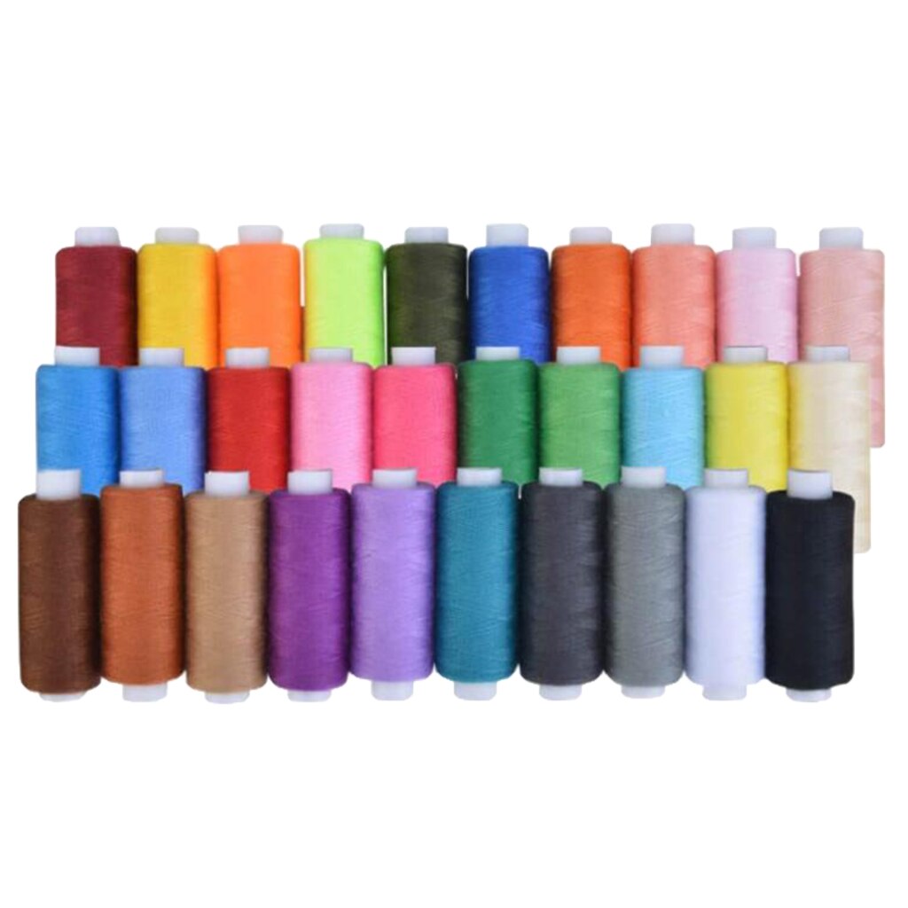 30 Spools Polyester Cotton Thread Reel For Overlock Hand Sewing Machine