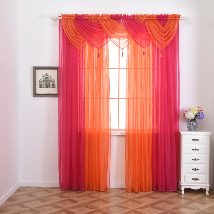 Voile Curtain Swags All Colours Pelmet Valance Net Curtains Voile Swag t1226