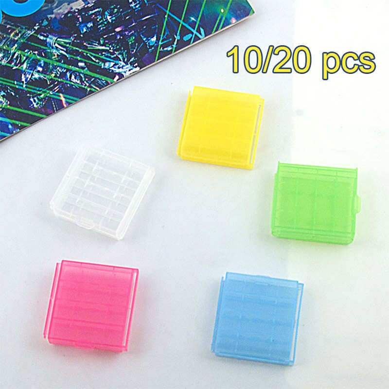 10Pcs/20Pcs Plastic Case Houder Draagbare Batterij Opbergdoos Cover Voor 4x Aa Aaa Batterij Box Container bag Case Organizer