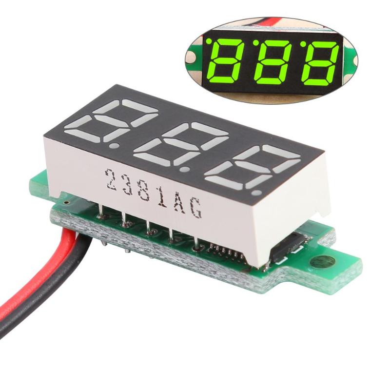 0.28 inch Small Digital Direct Voltage Gauge Head Adjustable 2 Line DC4-30V