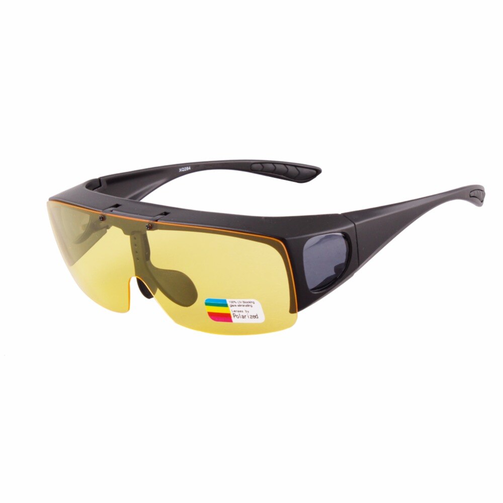 Night Vision Flip-up sSunglasses Polarized Glasses Fit Over Prescription Glasses UV400 Lens Covers Glasses: Night Vision