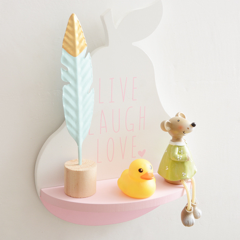 Estantería colgante de madera con forma de fruta para decoración de pared, organizador de estantería de baño para habitación de niño y bebé, accesorios de decoración