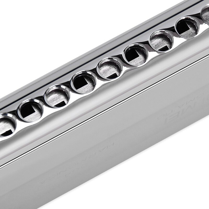 QIMEI Chromatic Harmonica 16 Hole 64 Tone Mouth Organ Key of C Musical Instruments QM16A