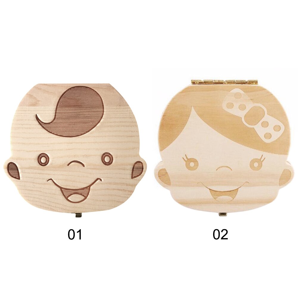 Caja para dientes de leche de madera para bebés y niñas caja para guardar dientes de bebé caja para guardar