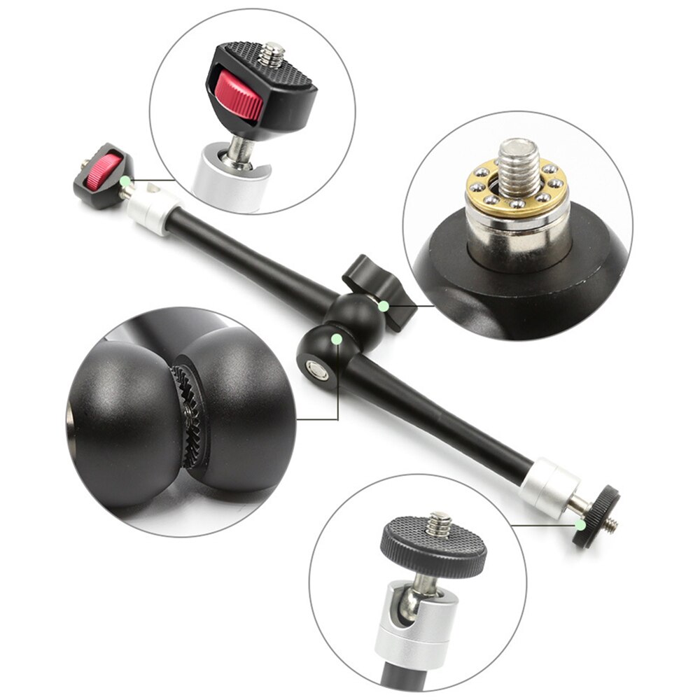 11 &quot;Metalen Verstelbare Scharnierende Magic Arm Klem Houder Mounts Kit Voor Gopro Slr Lcd Monitor Led Flitslicht Camera accessoires