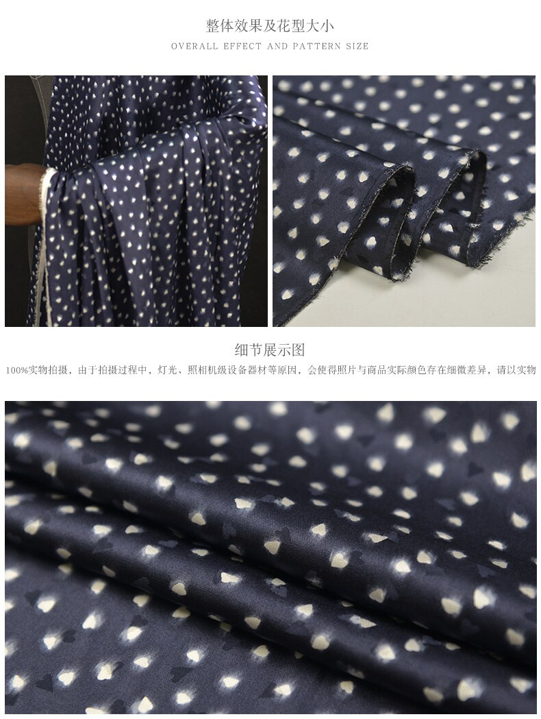 100cm*135cm geometriske 100%  silke charmeuse stof jacquard silke kjole materiale