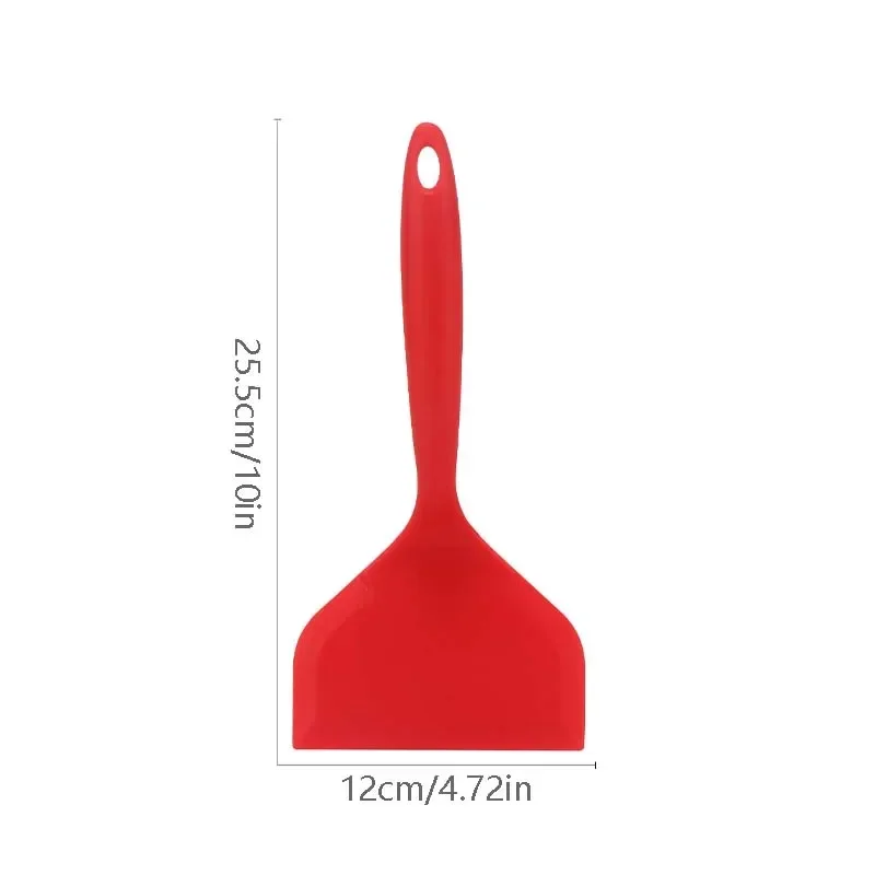 Espátula de silicona de boca ancha, raspador antiadherente, carne, huevo, espátula para cocinar, herramientas para hornear panqueques, pala de cocina